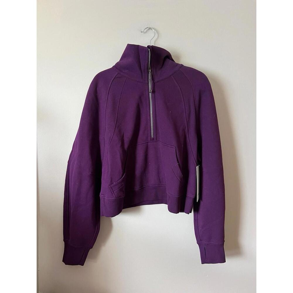 Lululemon Scuba Oversized Funnel Neck Half Zip Hoodie Dramatic Magenta NWT M/L - Picture 3 of 6